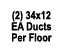 (2) 34x12 EA Ducts Per Floor