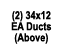 (2) 34x12 EA Ducts (Above)